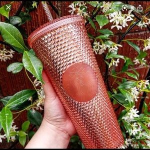 Starbucks Rose Gold Iridescent Studded Tumbler